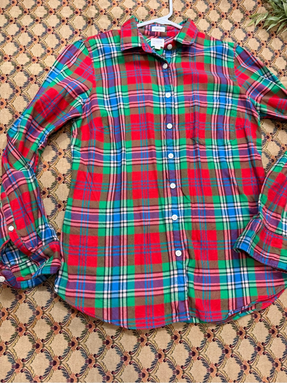 J.Crew perfect fit Plaid Button-Up Shirt